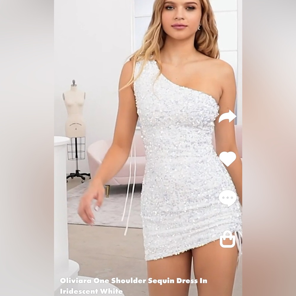 White sequence lucy in the sky dress